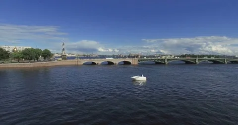 Small Luxurious Yacht Stock Footage 74882575