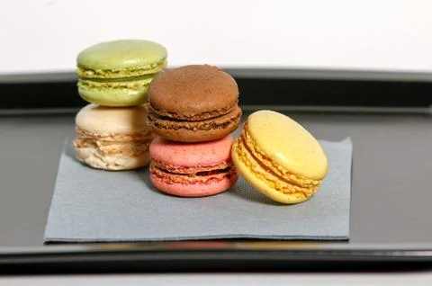 Small macaron multicolor Stock Photos