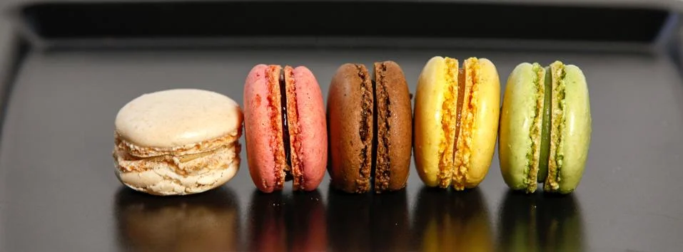 Small macaron multicolor Stock Photos