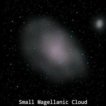 Small Magellanic Cloud Dwarf Galaxy Illustration Stock Illustration