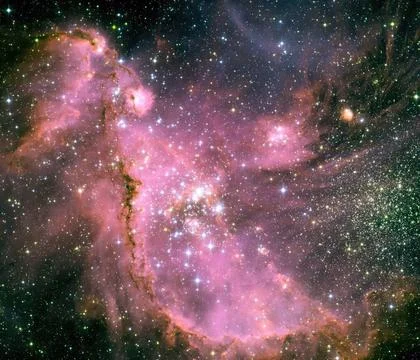 Small Magellanic Cloud star forming region in southern sky. Foto stock