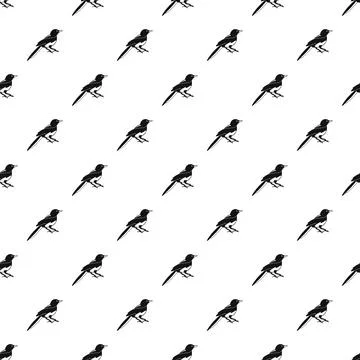 Small magpie pattern seamless Stock Illustration