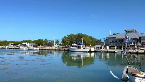 Small marina on the Florida Keys Video stock 171241623