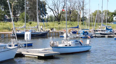 Small Marina Seaport Stock Footage 27246519