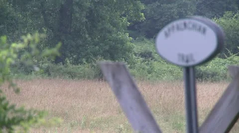 A small marker for the Appalachian Trail Stock Footage 10770730
