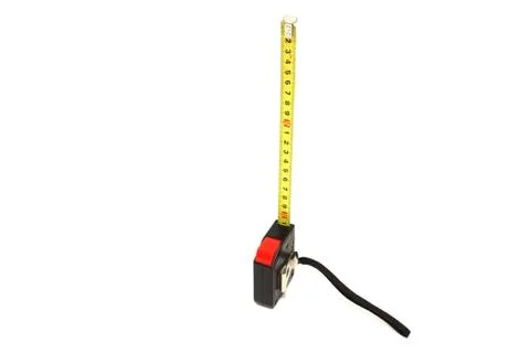 Small measuring tape on white background Stock Photos
