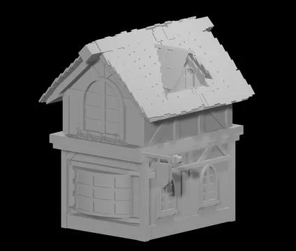 Small medieval house - blender project 3D Model