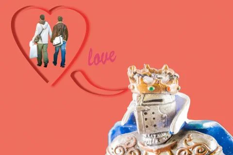 Small medieval knight Stock Photos