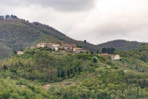 Small medieval town Stock Photos