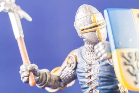 Small medieval warrior Stock Photos