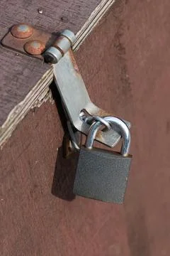 Small metal lock Stock Photos