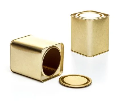 Small metal tea box Stock Photos