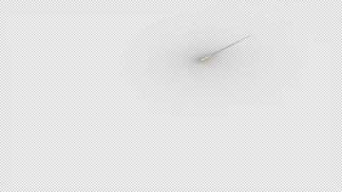 A small meteorite falls, alpha channel (transparency), VFX element Stock Footage 204073168