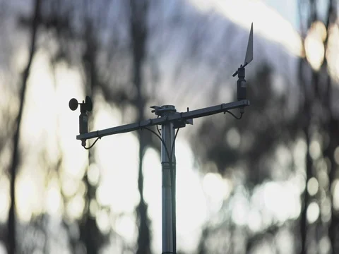 SMALL METEOROLOGICAL STATION Stock Footage 72950436