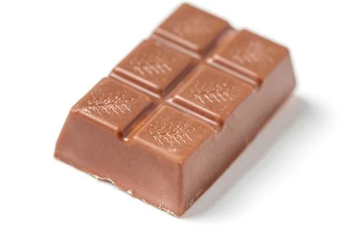 Small milk candy chocolate bar, close-up Foto stock