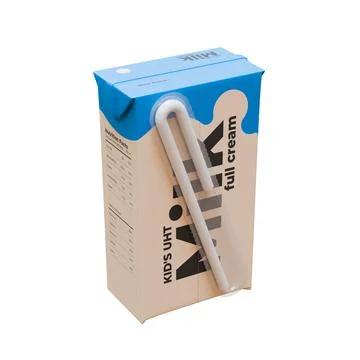 Small Milk Isometric Rear Left View 3D Render Illustration Stock Illustration