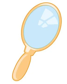 Small mirror with handle Stock Illustration
