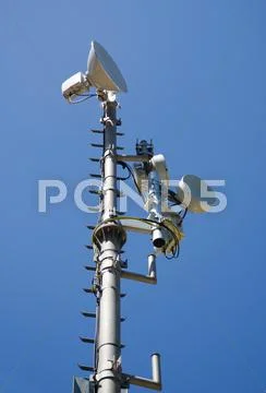 Small mobile signal antenna Stock Photos