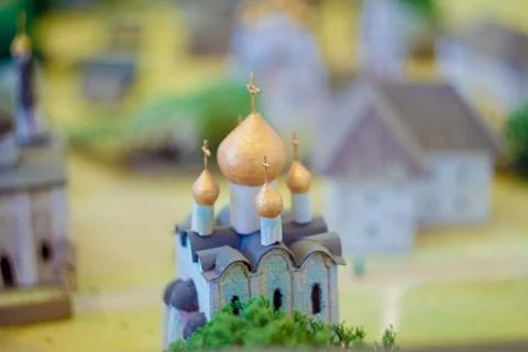 Small model of a Church 库存照片