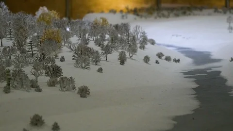 A small model of a medieval city Stock Footage 119506174