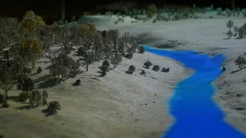 A small model of a medieval city Stock Footage 119506568