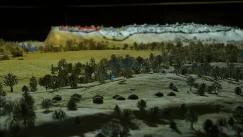 A small model of a medieval city Stock Footage 119506819