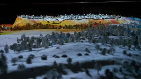 A small model of a medieval city Stock Footage 119506931