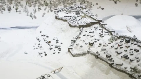A small model of a medieval city Stock Footage 119510917