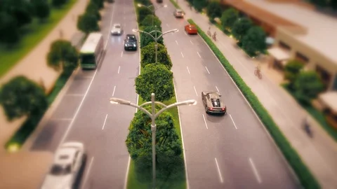 Small Model of street in Belgrade Vídeo Stock 88324991