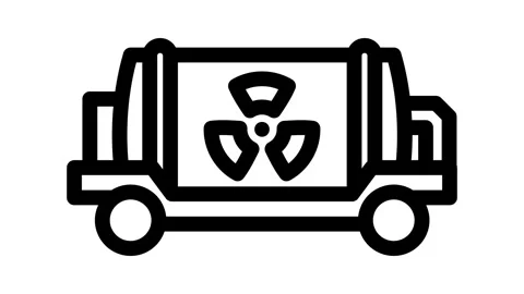 Small modular nuclear reactor future technology line icon animation Stock Footage 326762864