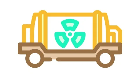 Small modular nuclear reactor future technology color icon animation Stock Footage 327269138