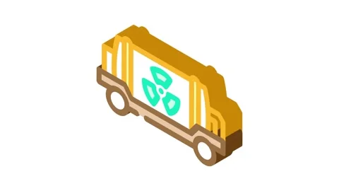 Small modular nuclear reactor future technology isometric icon animation Stock Footage 327291930