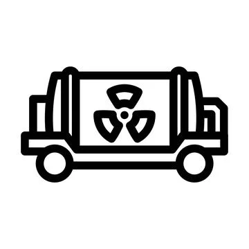 Small modular nuclear reactor future technology line icon vector illustration Illustrazione stock