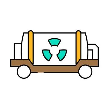 Small modular nuclear reactor future technology icon color illustration Illustrazione stock