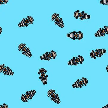 Small modular nuclear reactor future technology vector seamless pattern Stockillustratie