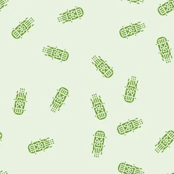 Small modular nuclear reactor future technology glyph seamless pattern 스톡 일러스트