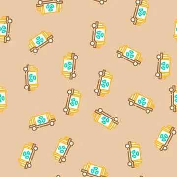 Small modular nuclear reactor future technology vector seamless pattern 스톡 일러스트