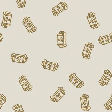 Small modular nuclear reactor future technology line vector seamless pattern Stockillustratie