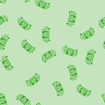 Small modular nuclear reactor future technology glyph vector seamless pattern Stock Illustration