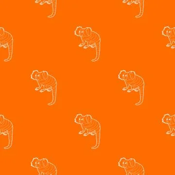 Small monkey pattern orange Stock Illustration