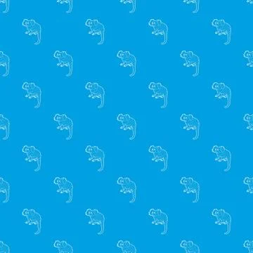 Small monkey pattern seamless blue Stock Illustration