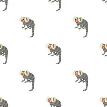 Small monkey pattern seamless vector Illustrazione stock