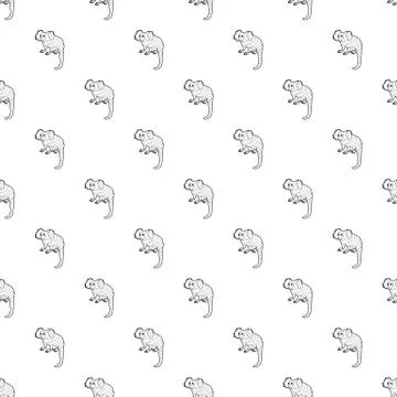 Small monkey pattern vector seamless Illustrazione stock