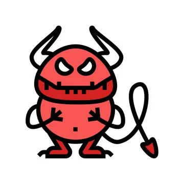 Small monster color icon vector illustration イラスト素材