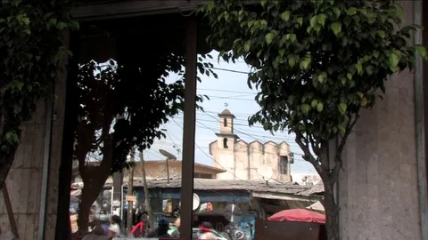 Small mosq in Douala zoom in Stock Footage 80462333