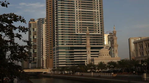 Small mosque in dubai 2010 Stock Footage 139098190