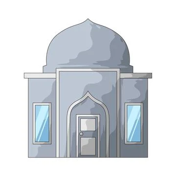 Small mosque illustration Stock Illustration