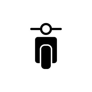 Small motorcycle front view icon. Elements of transport icon. Premium quality Stock Illustration