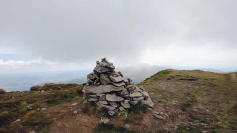 Small mound on top of the world Stock Footage 142383366