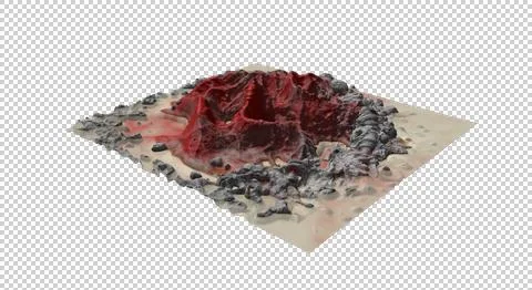 The small mountain-3D-fi Stock Illustration